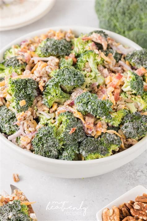 Keto Broccoli Salad Recipe My Heavenly Recipes