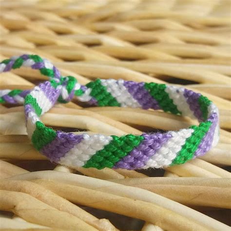 Genderqueer Pride Flag Friendship Bracelet Gay Knotted Lgbt Etsy