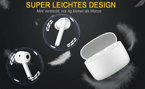 Yobola Bluetooth Kopfh Rer Kopfh Rer Kabellos In Ear Tiefer Bass Hifi