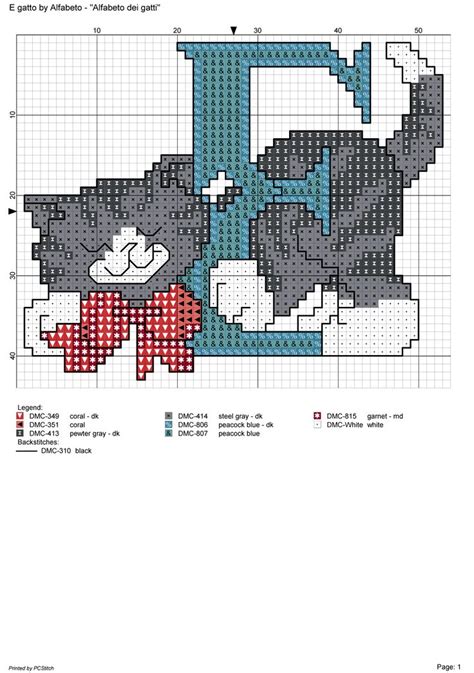 Alfabeto Dei Gatti E Punto Croce Ricamo Alfabeto