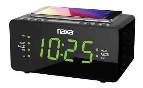 Dual Alarm Clock With Qi Wireless Charging Function Naxa Electronics