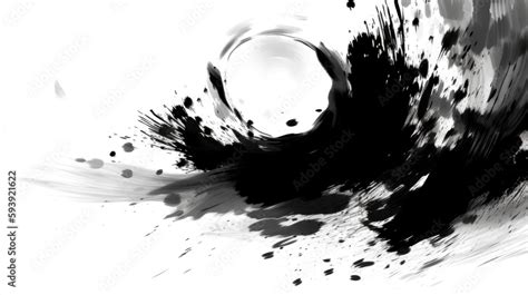 Chinese Ink Black And White Abstract Wallpaper Simple Minimal Banner