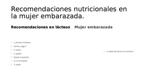 Ppt Recomendaciones Nutricionales En La Mujer Embarazada Jacob