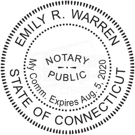 Notary Stamp For Connecticut State Round Notary Supplies