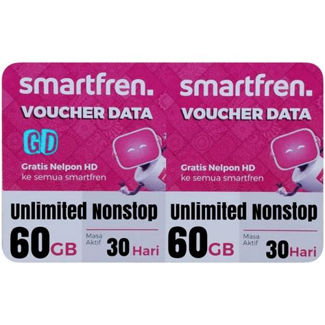 Gudang Data Store Jual Voucher SmartFren Unlimited Nonstop 60GB