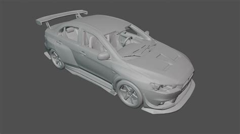 Stl File Mitsubishi Lancer Evo X 🚗・3d Printing Template To Download・cults