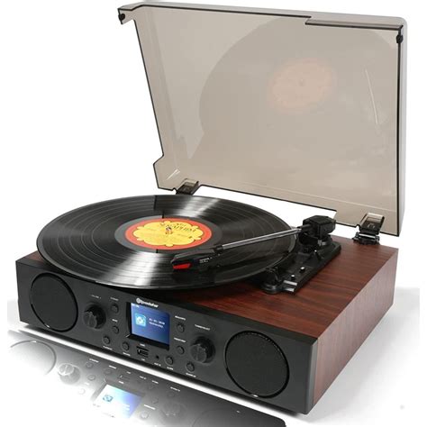 Roadstar TTR 8850ED BT Tocadiscos Bluetooth USB AUX SD Madera