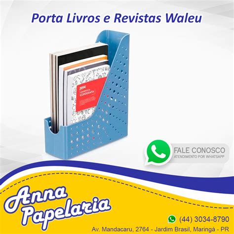 Porta Livros e Revistas Waleu Azul Projetados para organização e