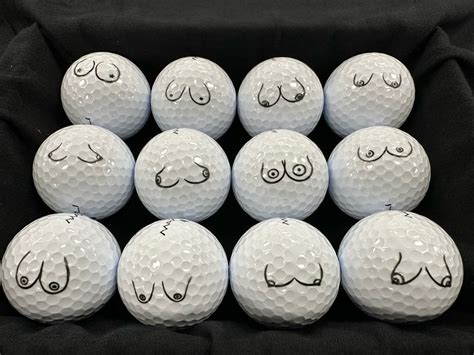 Explicit Boob Golf Balls Funny Present Bachelor Party Gift