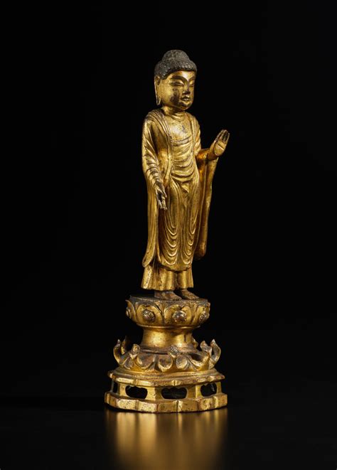 A Gilt Bronze Figure Of Buddha Korea United Silla Period Circa Th