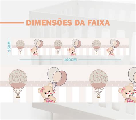 Faixa Decorativa Beb Papel De Parede Ursinha Princesa Adesivo