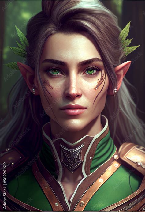 Dandd Wood Elf Character Portrait For Fantasy Roleplay Rpg Games Etc