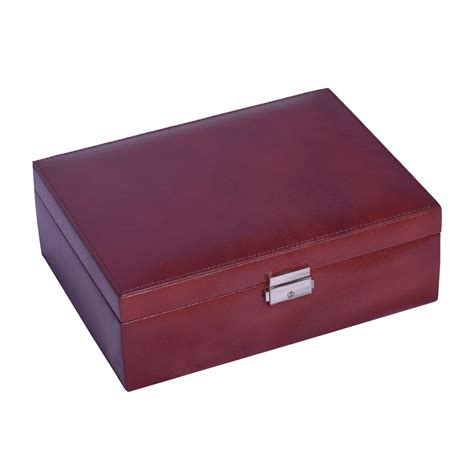 Womens Genuine Leather Jewelry Box Necklace Case Rings Etsy