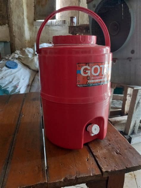 Plastic Water Jug Red Color Capacity 10 L