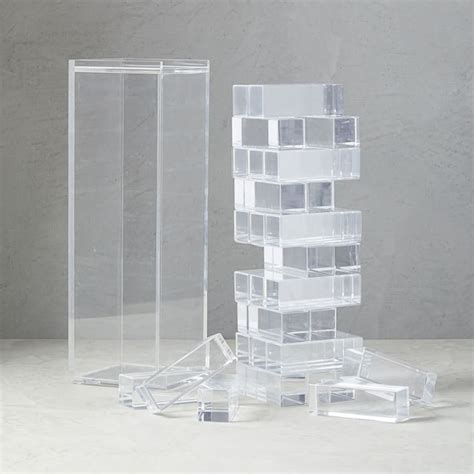 Classic Plastic Lucite Acrylic Custom Mini Jenga Sets Game Blocks Toy