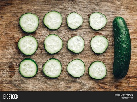 Fresh Cucumbers Slices Image And Photo Free Trial Bigstock