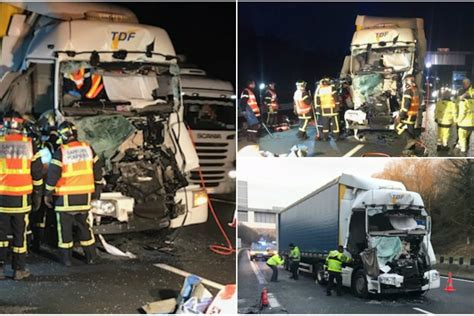 Accident Entre Deux Camions Sur Lautoroute A13 Dans Le Calvados