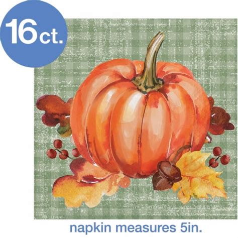 Creative Converting Pumpkin Harvest Paper Beverage Napkins 16 Pack 5 In Fred Meyer