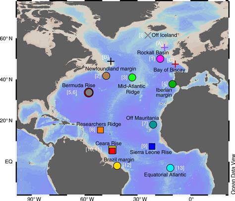 Location Map Of Paleo Proxy Records Presented In The Main Discussion