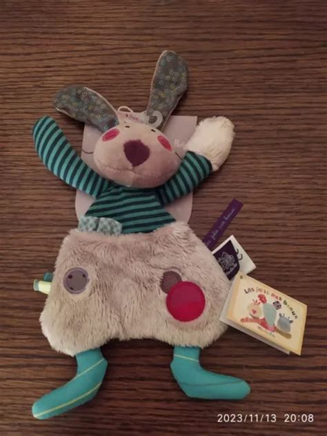 DOUDOU PLAT LAPIN Les Jolis Pas Beaux Moulin Roty Neuf EUR 49 99