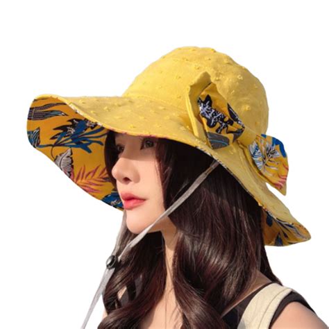 Hats For Women Foldable Floppy Reversible Travel Beach Sun Visor Hat