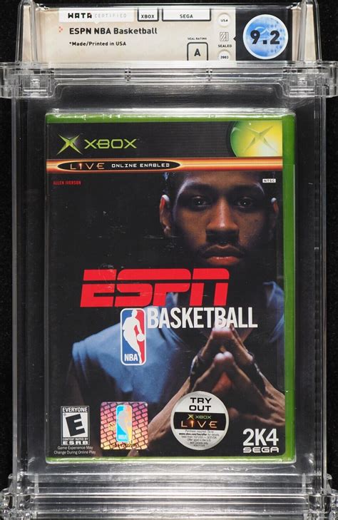 ESPN NBA Basketball 2k4 Microsoft Xbox WATA 9 2 Sealed A Graded