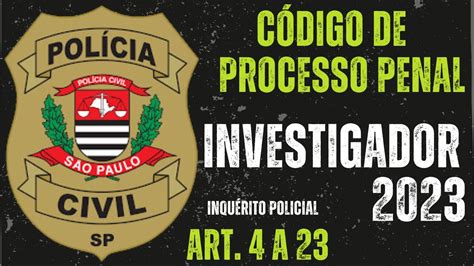 Inqu Rito Policial C Digo De Processo Penal Art Ao