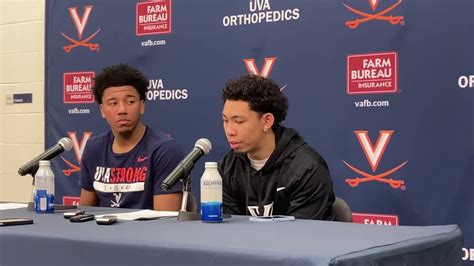 Reese Beekman And Kihei Clark After Virginias Win Over Notre Dame