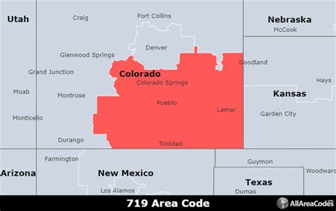 719 Area Code - Location map, time zone, and phone lookup