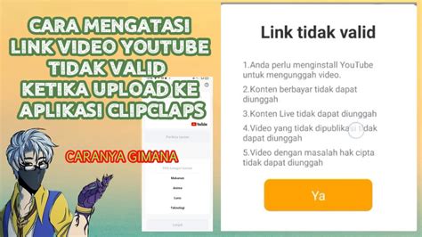 Cara Mengatasi Link Video Youtube Tidak Valit Ketika Upload Video