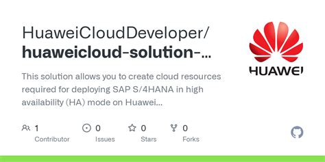 Github Huaweiclouddeveloperhuaweicloud Solution Rapid Deployment Of