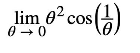 Solved limθ0θ2cos 1θ find limits using squeeze theore Chegg