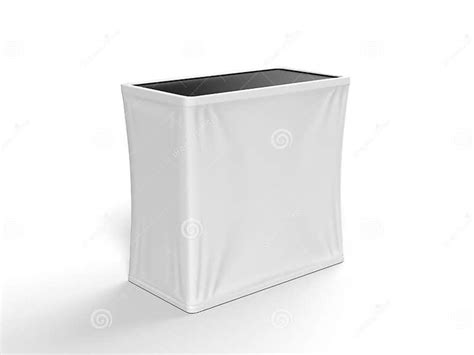 Straight Tension Fabric Trade Show Display Booth Table Pop Up 3d Render Illustration Stock