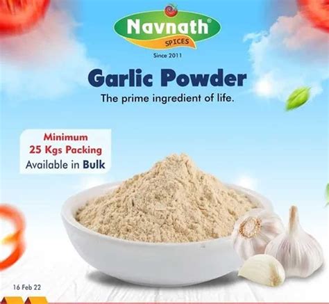 Navnath Garlic Powder Deluxe Packaging Size 25 Kg PP Bag At 125