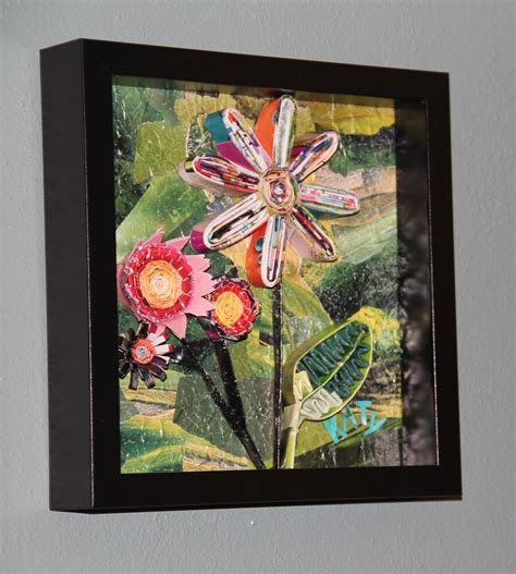 Upcycled Magazine Flower Art 2 Etsy