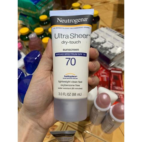 Kem Chống Nắng Neutrogena Ultra Sheer Dry Touch Sunscreen Spf70 88ml Date T1026 Shopee