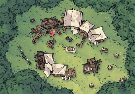 Bandit Camp Assets Minute Tabletop Fantasy City Map Dnd World