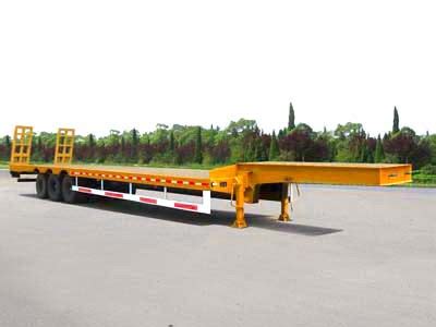 Tri Axles Gooseneck Excavator Low Bed Semi Trailer Ton Ton Swan