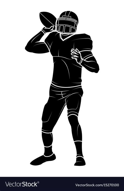 American Football Player Silhouette