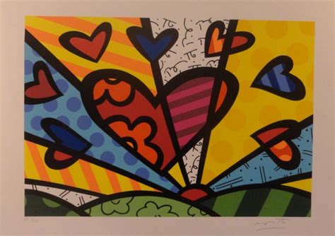 Romero Britto Cora O Gravura P A X Cm Assinada