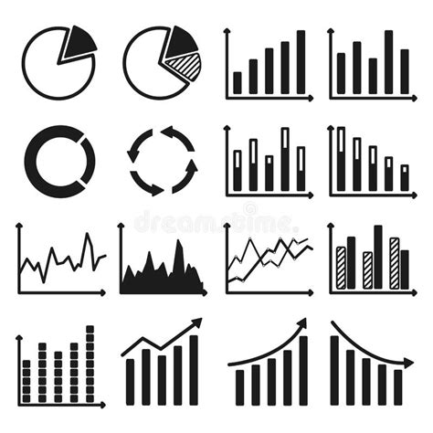 Icônes D Infographic Diagrammes Et Graphiques Illustration de