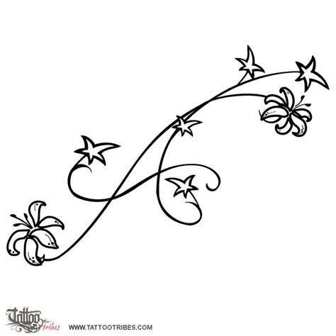 Tattoo of Ivy and lilies + A, Faithful and pure tattoo - custom tattoo designs on TattooTribes.com