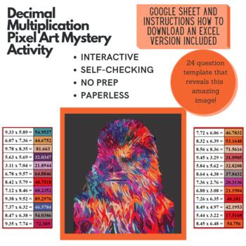 Mystery Digital Pixel Art No Prep Chew Decimal Multiplication Google