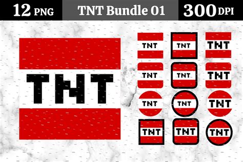 Minecraft Tnt Printable Png Tnt01 Gráfico Por Momstercraft · Creative
