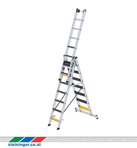 Stufen Mehrzweckleiter Teilig Mit Nivello Traverse Und Clip Step R