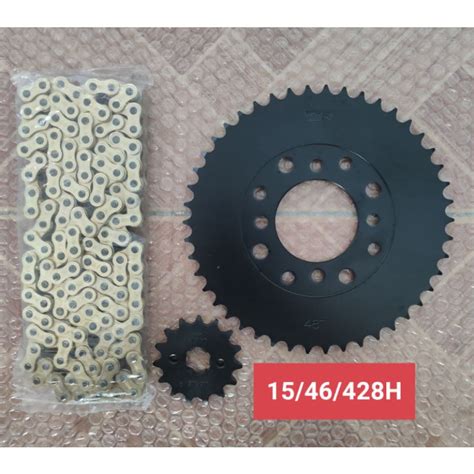 CB150R CBR150 RS150 GTR150 SPROCKET SET BLACK GOLD COMBI 4 HOLES