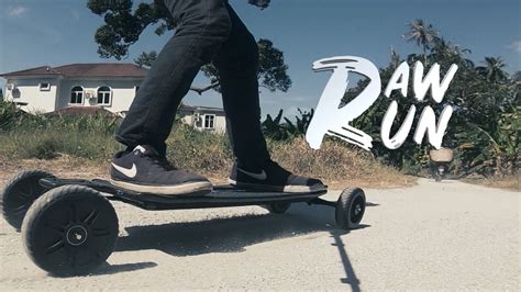 First Run Of The New Carbon Fiber All Terrain Electric Skateboard Raw