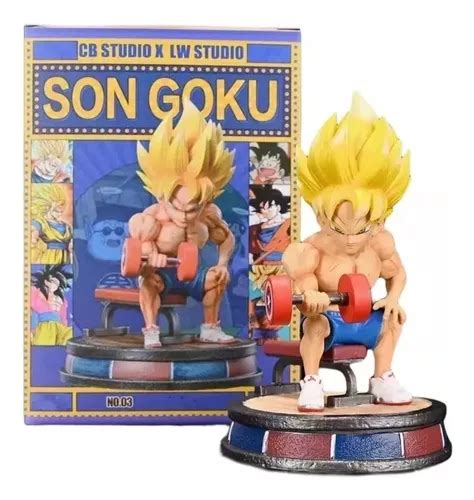 Figura Goku Ssj Entrenando Con Mancuernas Dragon Ball Z Envío gratis