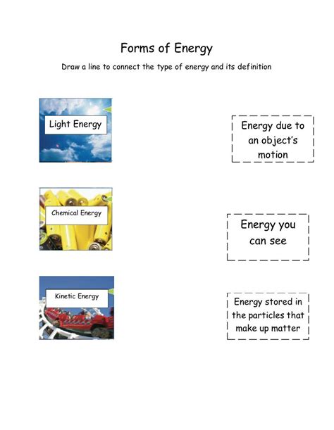 Forms Of Energy Exercise For Grade 3 Live Worksheets Worksheets Library