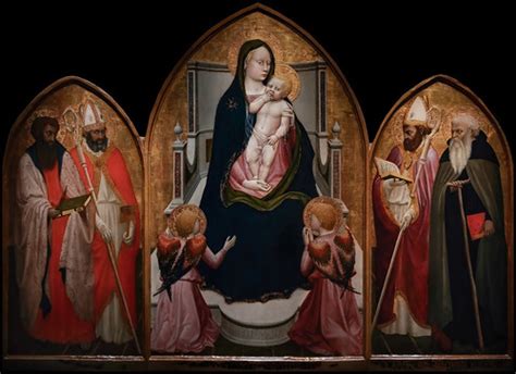 Trittico Di San Giovenale Madonna In Trono Con Il Bambino Flickr